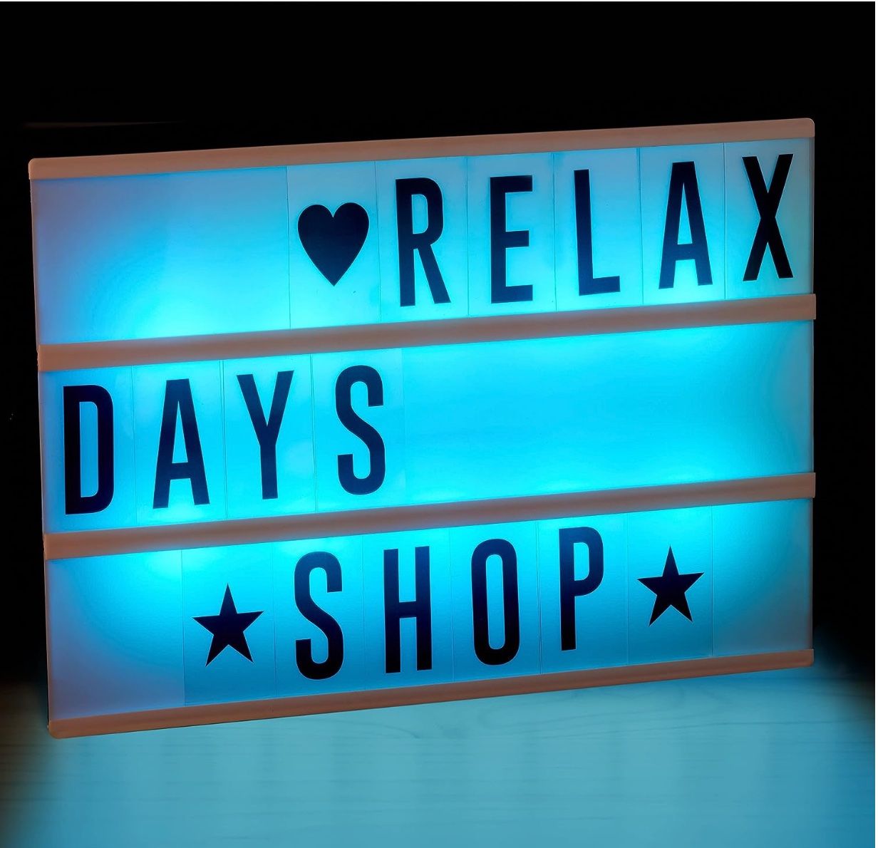 Lampen: Leuchtkasten, weiß Lightbox mit Farbwechsel, 85 Buchstaben – Neu und originalverpackt aus Bülach von StoreInShop.com 4