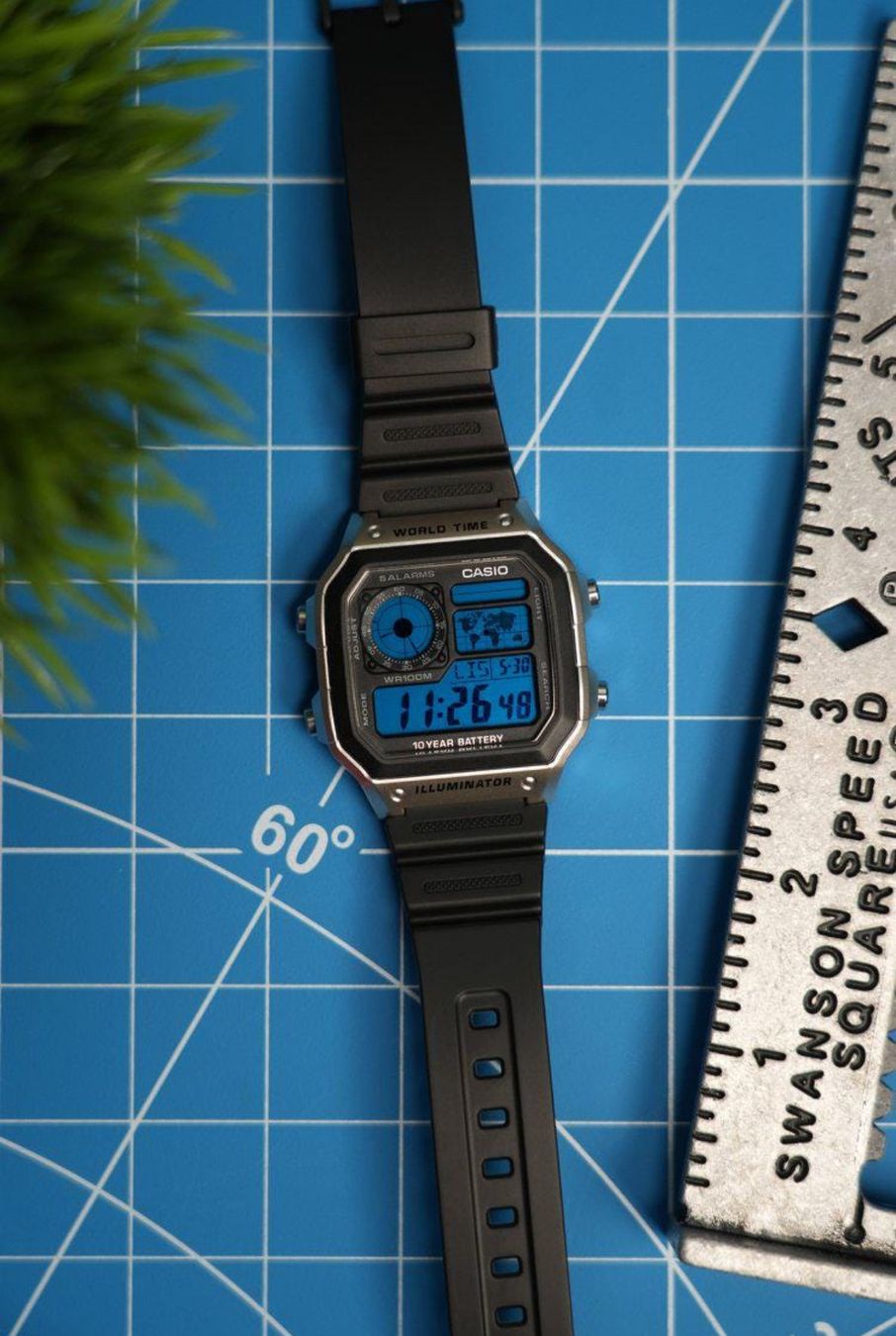 Casio Uhren: Casio Blue Custom Mod | 10j. Batterie – Neu und originalverpackt aus Luzern von Vi-Print