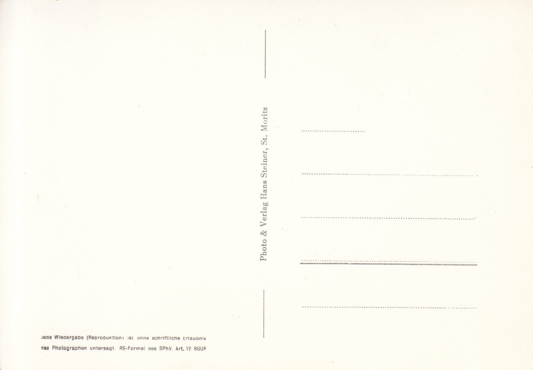 Cartoline postali: St. Moritz ca. 1960 – Usato da Bürglen TG venduto da StampGraf 1