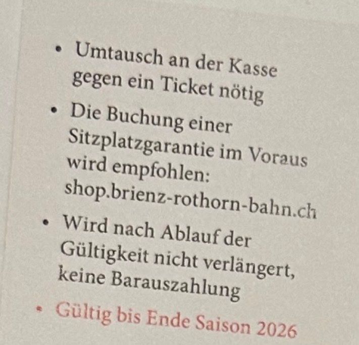 Buoni: 2 Freifahrten Brienz Rothorn Bahn – Nuovo (secondo la descrizione) da Niederuzwil venduto da Ib-top 2