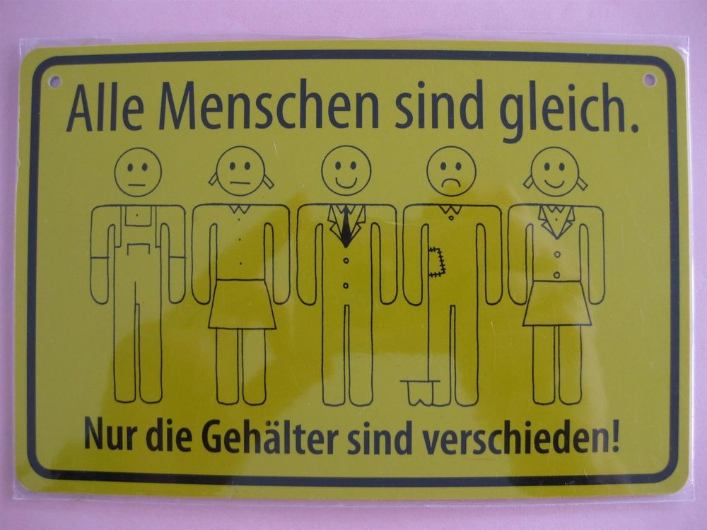 SprücheKarte Alle Menschen sind gleich. Nur die Gehälter . Kaufen