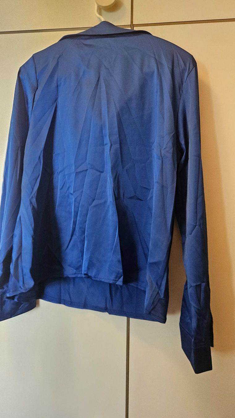 Camicette: Camicia blu tg.M poliestere – Usato da Melano venduto da H-Sara 1