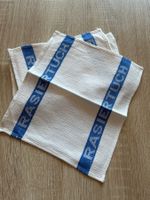 6x Rasiertuch mit eingewebten  blauen  Streifen  31 x 24 cm