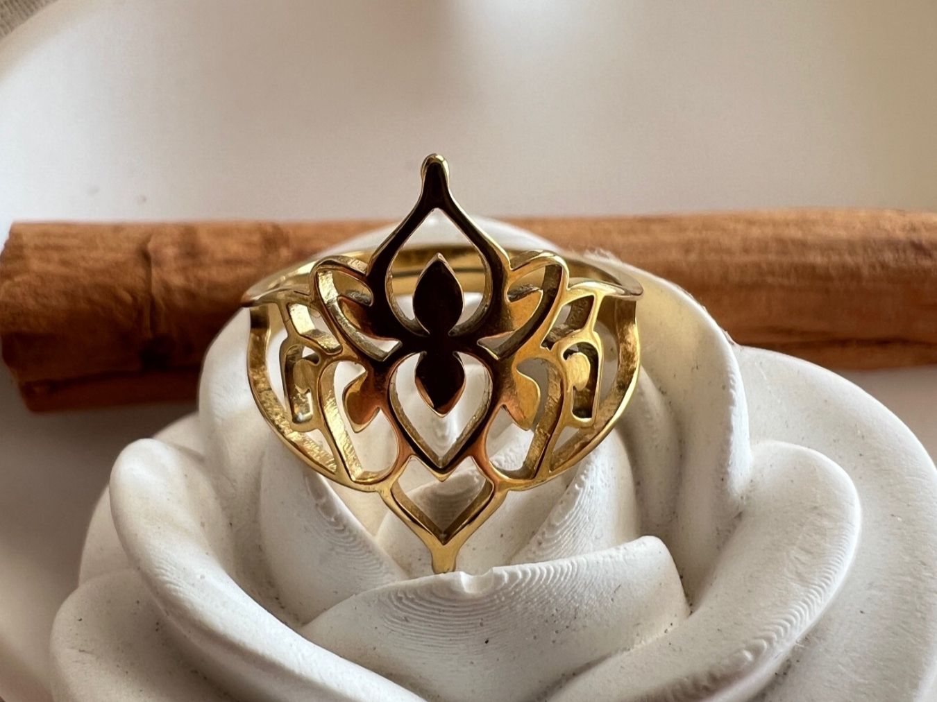 Anelli: Bague Lotus - Lotus Edelstahlring – Nuovo (secondo la descrizione) da Pully venduto da sunaddict 5