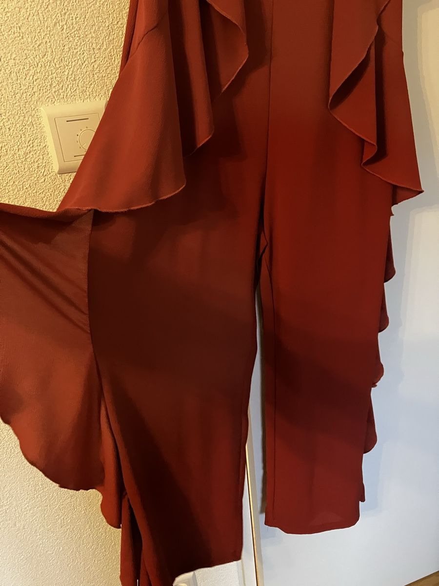 Jumpsuits: Jumpsuit mit Volants rostrot – Neu (gemäss Beschreibung) aus Wabern von caja_6 1
