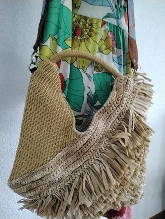 ViaMailBag Strohtasche, neuwertig, aus Italien, Sommer!