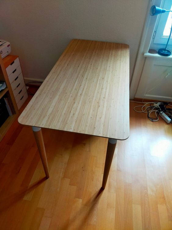 Tisch, Bambus (IKEA ANFALLARE Tischplatte, 140x65 cm) Kaufen auf Ricardo