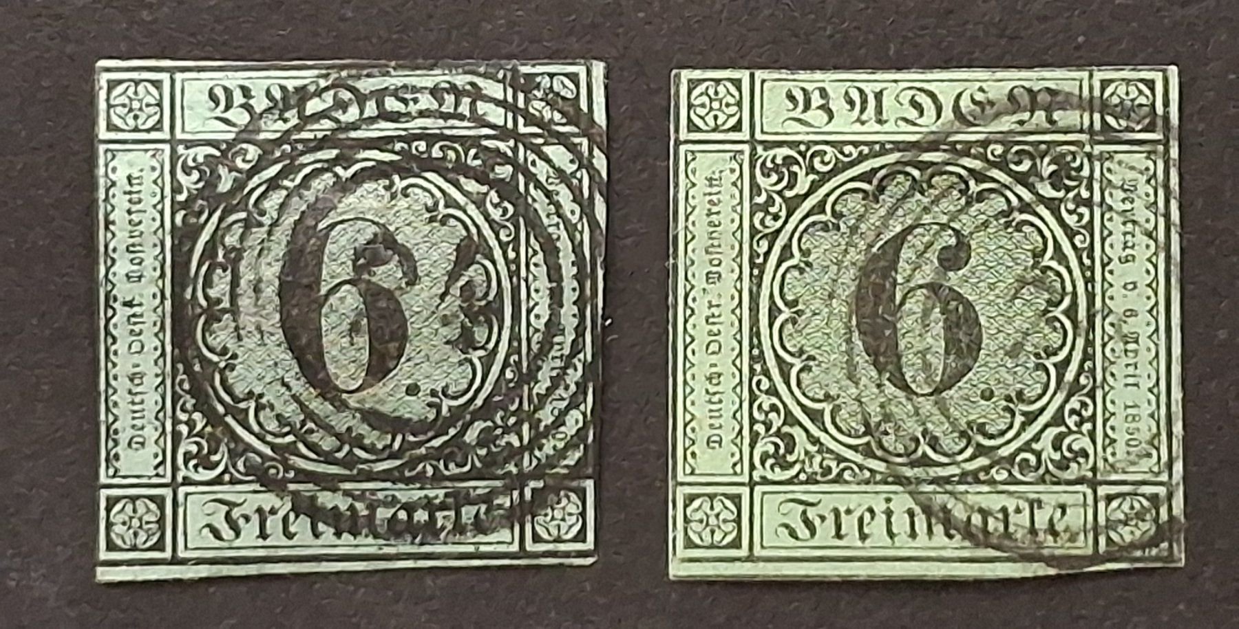 Alle Briefmarken: Baden Mi-Nr.6 a/b  gestempelt  170 Fr – Gebraucht aus Kriens von Nidfeld45 1