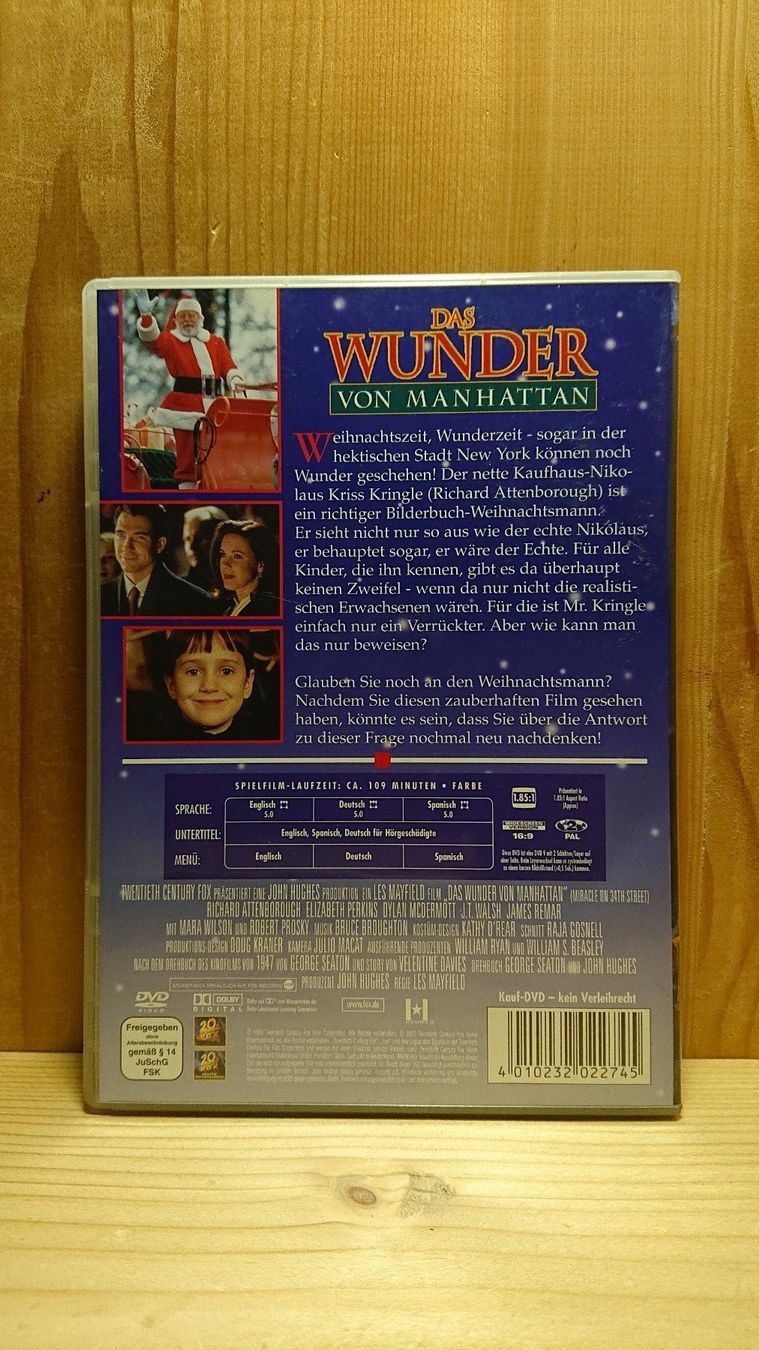 Tutti i DVDs: DAS WUNDER VON MANHATTEN DVD – Usato da Wilderswil venduto da Exebub 1