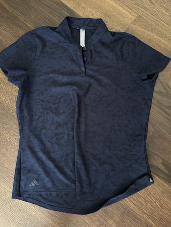 Damen Poloshirt Adidas Dunkelblau Grösse S neu