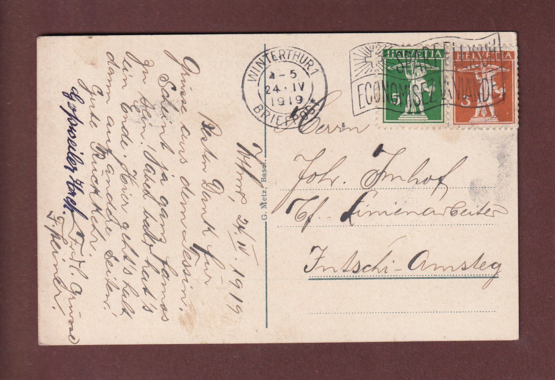 Cartes postales: WINTERTHUR - Technikum - 1919 – D'occasion à Pully par nicecards-shop 1