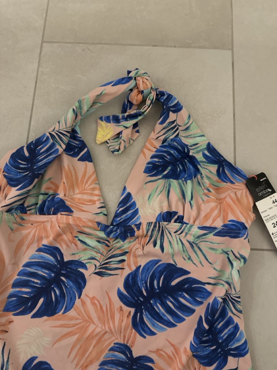Costumi da bagno & Bikini: Tankini-Top rosa / blau, Gr. 44, neu – Nuovo (secondo la descrizione) da Zug venduto da Hehe 1