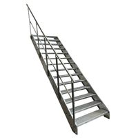 Stahltreppe 14 Stufen+Geländer 100x266cm