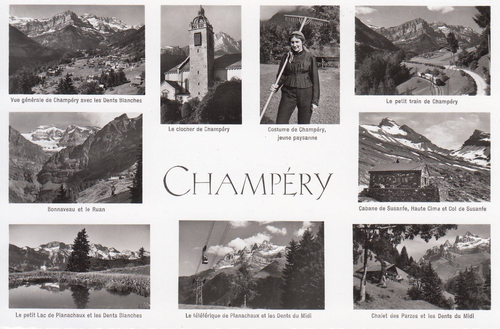 Cartoline postali: Champéry ca. 1950 – Usato da Bürglen TG venduto da StampGraf