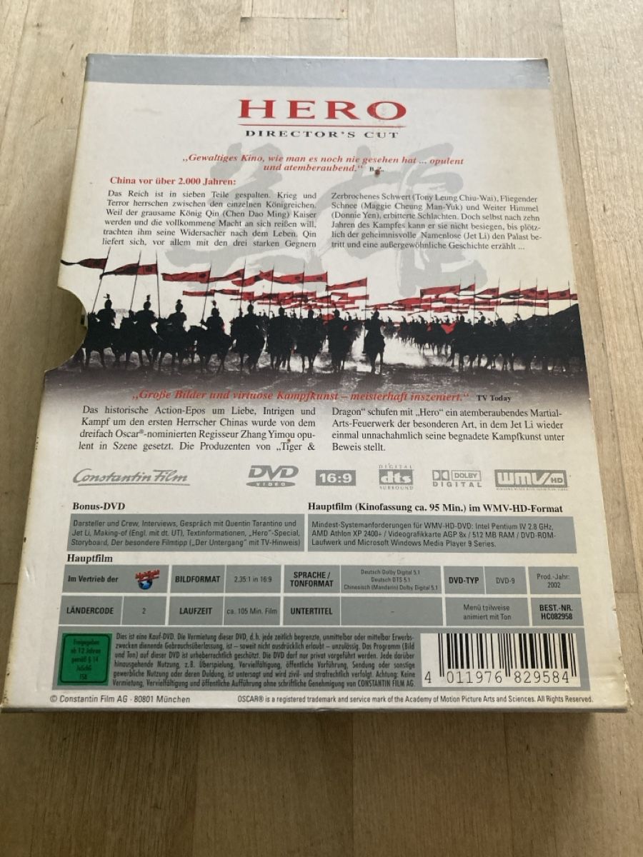 Tutti i DVDs: Hero Director‘s Cut – Nuovo (secondo la descrizione) da Zürich venduto da msxmsx 3