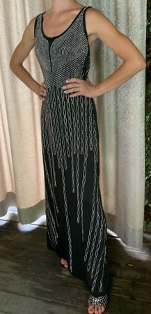 Glamour Maxi Abito da feste con strass-tgM/L/XL- nuovo