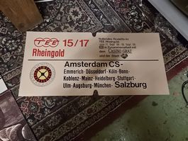 TEE Rheingold, GES & Co. -Seltene Zuglaufschilder & Plakate