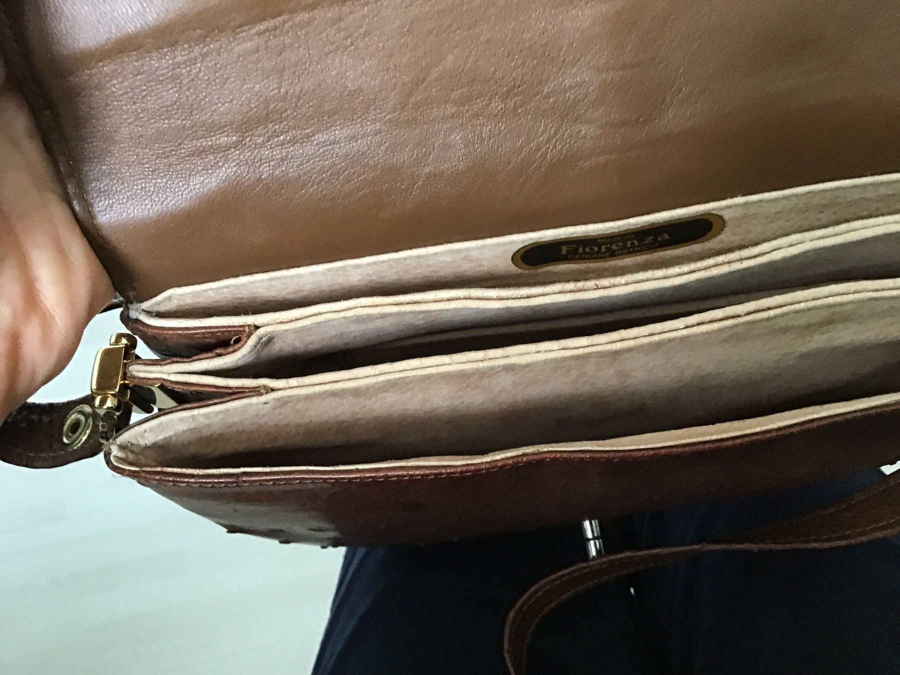 Taschen für Damen: UMHÄNGETASCHE STRAUSSENLEDER BRAUN – Neu (gemäss Beschreibung) aus Glattfelden von ire_w6h2 6