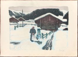 Fred Stauffer: Lithographie, handschriftlich signiert
