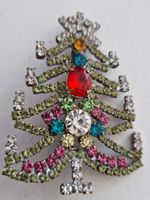 Bezaubernde Gablonzer Weihnachtsbrosche