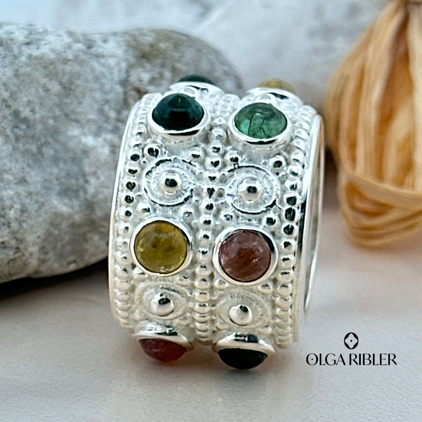 Olga Ribler Anelli: Statement Ring Multi Turmalin Ringgrösse 54 – Nuovo (secondo la descrizione) da Luzern venduto da Schmuckoutlet 1