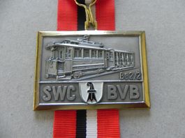 Medaille Bahn Tram Stadt Basel BE 2/2 SWC /BVB von Jahr 1977