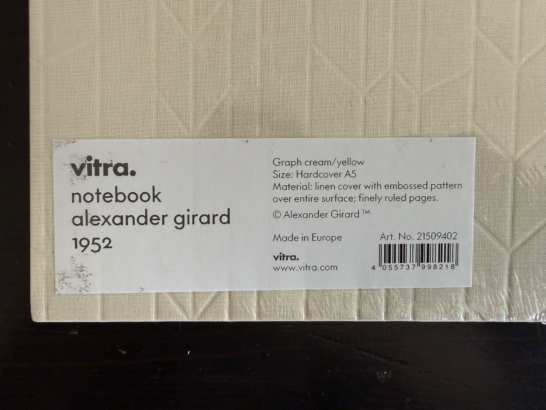 Libri: Vitra Alexander Girard Notebook A5 neu – Nuovo e nell'imballaggio originale da Zürich venduto da dekolager 3