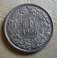 1/2 Franken 1900, stgl, Kat. CHF 750.--