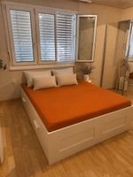Bettgestell weiss mit Bettkasten Schubladen 140x200cm