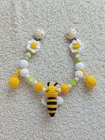 Kinderwagenkette Biene mit Rassel
