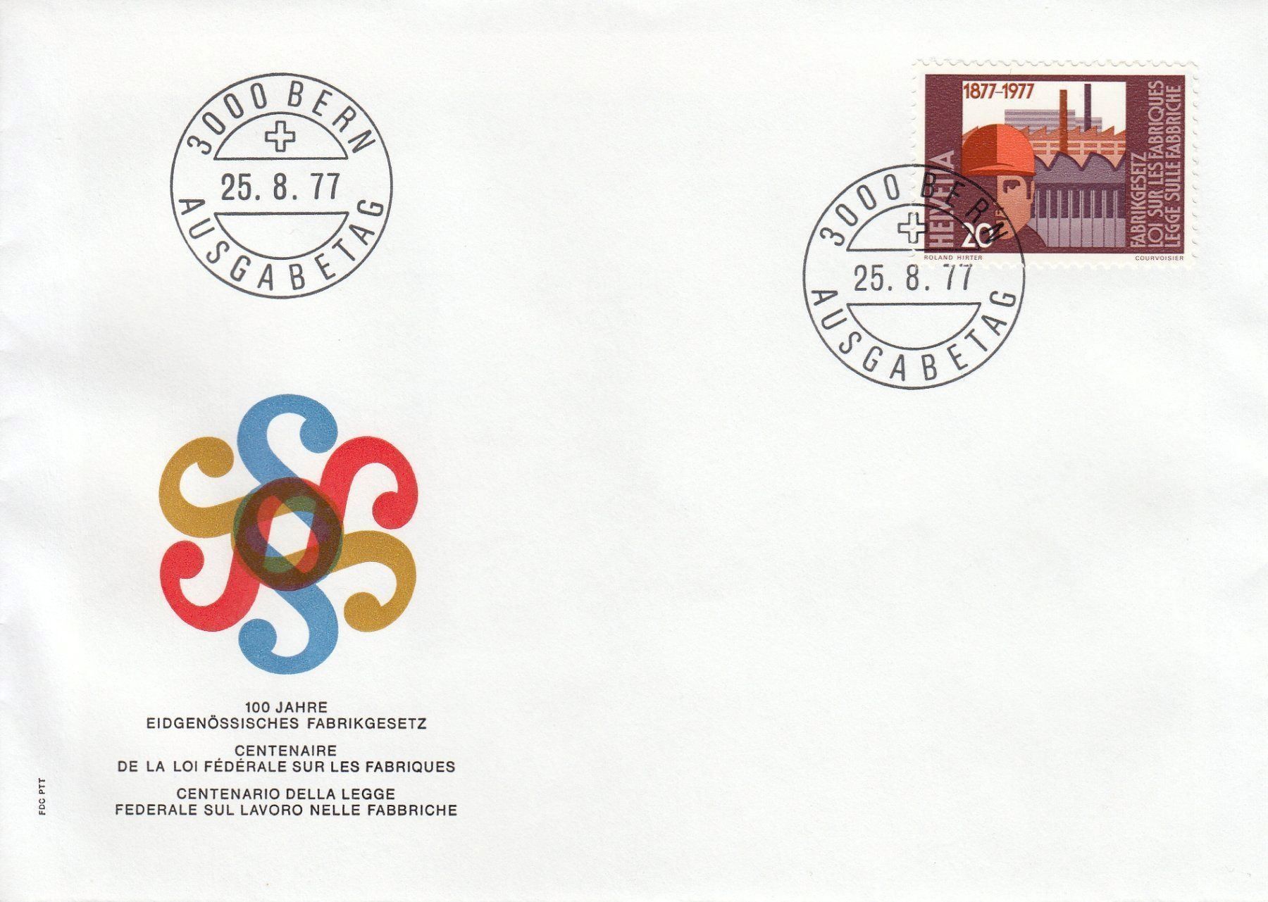 Tutti i francobolli: 1977 3 FDC Schweizer Wanderwege Kultur – Usato da Spreitenbach venduto da Mustang_1105