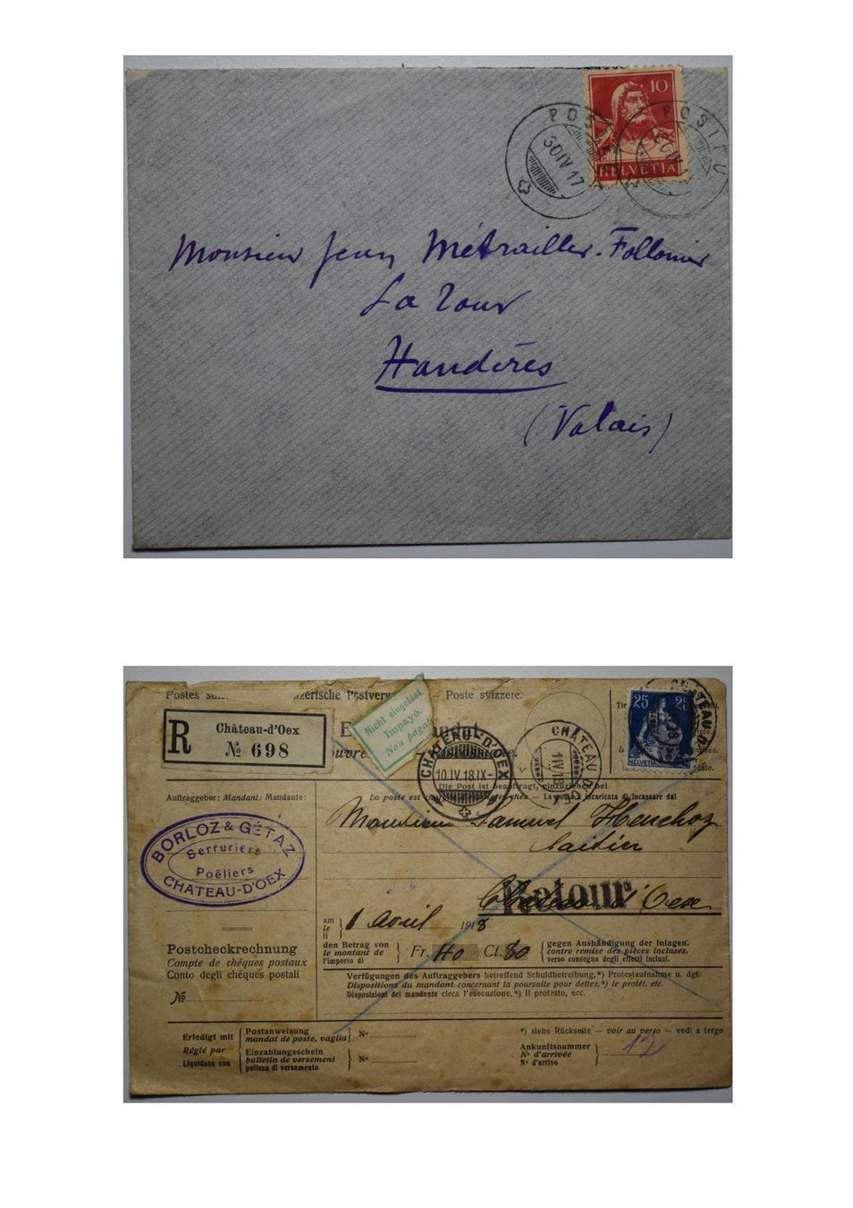 Buste & buste per spedizione: Lot de letrres anciennes – Usato da Petit-Lancy venduto da Pimose 4