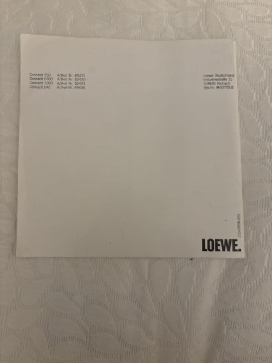Bücher: Loewe Bedienungsanleitung 90er original – Neu (gemäss Beschreibung) aus Basel von anna123456789 1