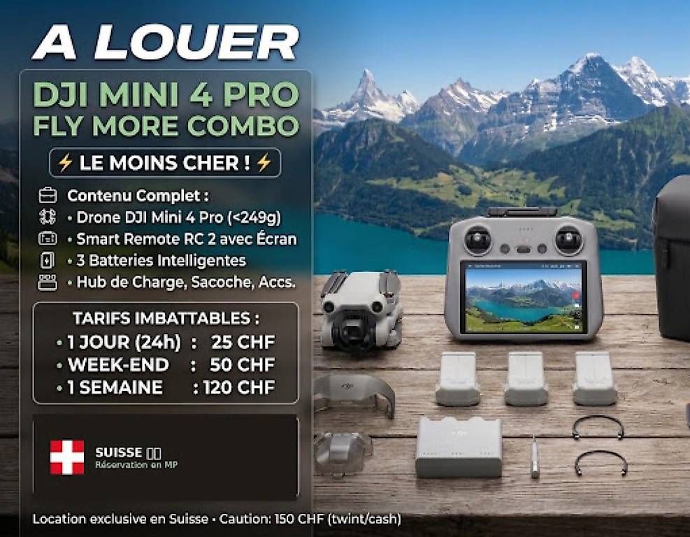 DJI Modellismo RC: Location drone DJI Mini 4 Pro – Usato da Lausanne venduto da acc_2phy