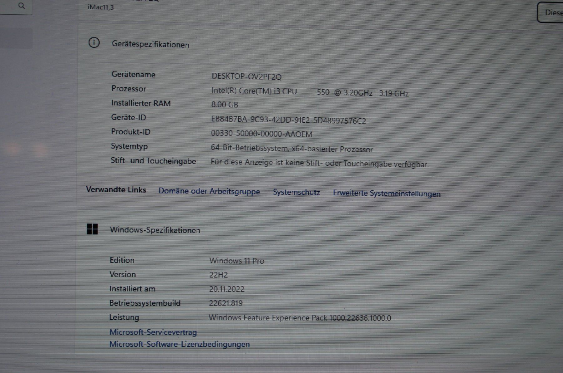 Apple PC: 27Zoll All in One Computer Apple iMAC mit Win10 oder Win11 – Usato da Stettlen venduto da Bigjm 2