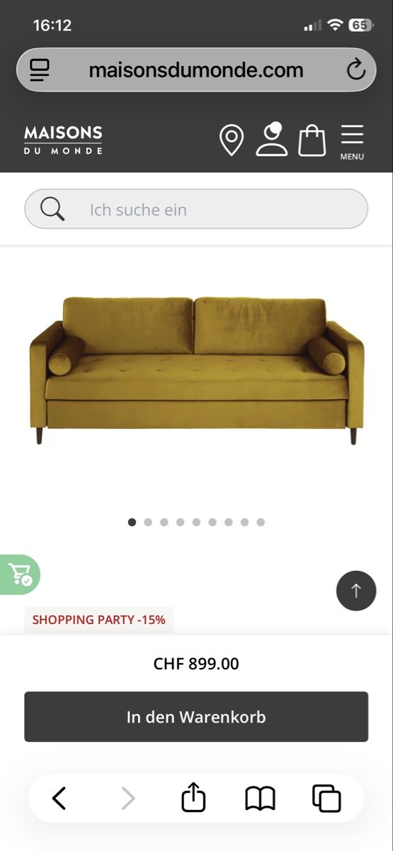 Sofas: Samt Bettsofa – Neu (gemäss Beschreibung) aus Rueun von Alegra787 4