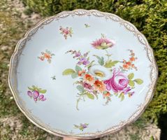 Meissen Blumenmuster Schale 24x5.5cm, II.Wahl  ca.1850-1924