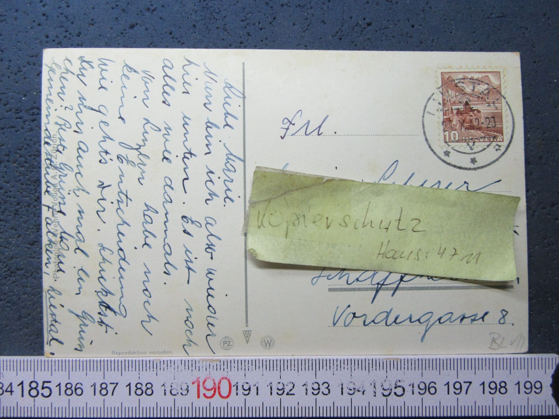 Cartoline postali: LIESTAL BL AK OBERTOR AUSSEN 1942 – Usato da Ettingen venduto da Hausi4711 1
