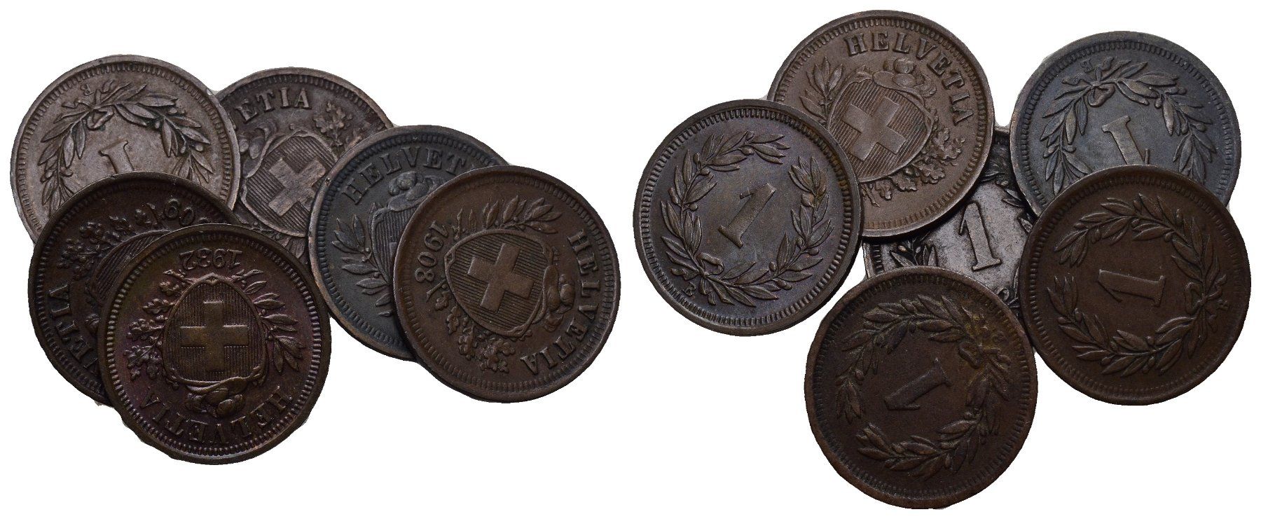 Tutti le monete: Schweiz 1 Rappen Lot – Usato da Bern venduto da numismatictops