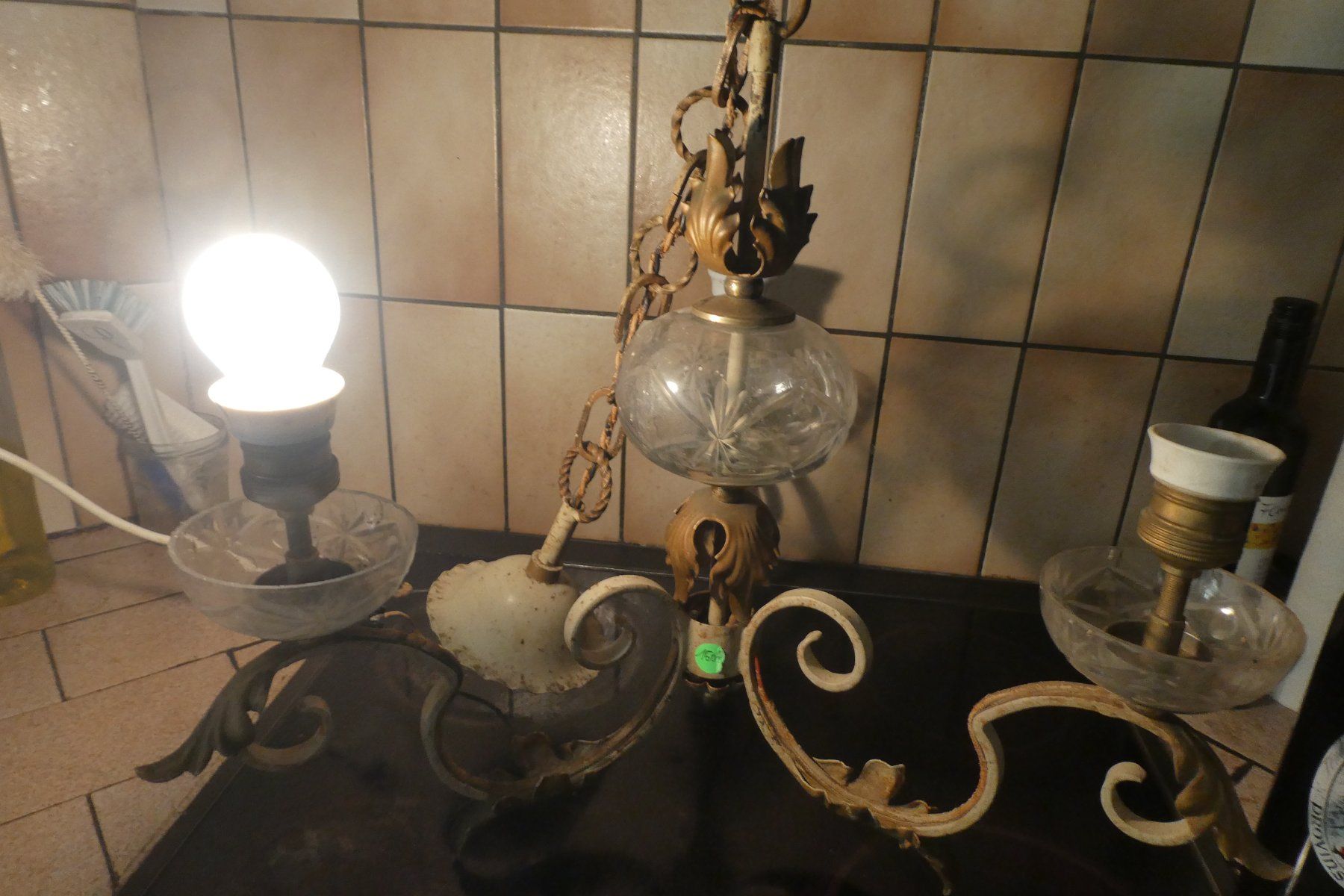 Lampadari & plafoniere: lustre en fer forger ancien – Usato da Fontaines NE venduto da monloisir 7
