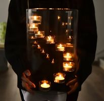 Kerzenhalter Glaszylinder für Teelichter, Neu