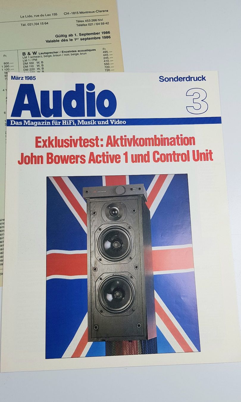 Bowers & Wilkins Casse acustiche: Bowers & Wilkins John Bowers Active 1 Prospekt – Usato da Esslingen venduto da Sascha011113