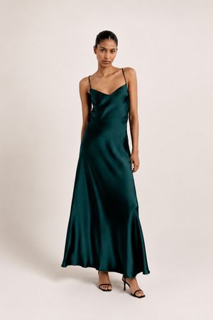 Zara Satin Green Dress