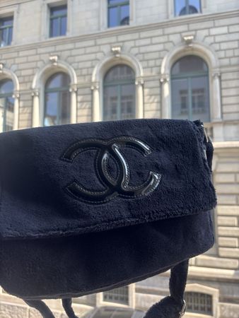 NEW ❤️ CHANEL Precision Flap Bag, Black Terry -MUST!