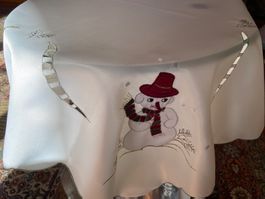 Weihnachtliches Tischtuch für Clubtischli 84x84cm, waschbar