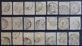 Niederlande Kat. 43 a&b gest. 20 Stück 1894 Kat. 340 Euro +