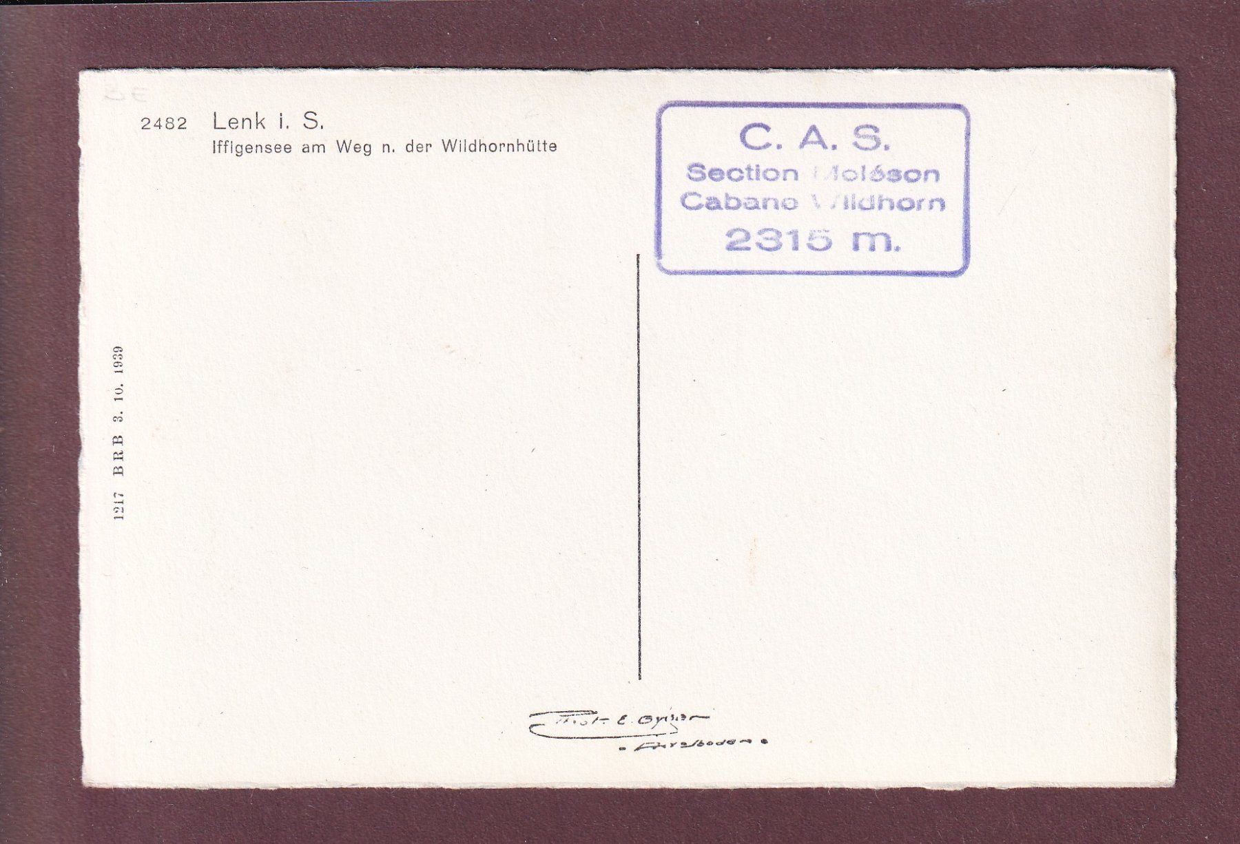 Ansichtskarten: LENK - Iffigensee - Wildstrubel - 1964 – Gebraucht aus Pully von nicecards 1