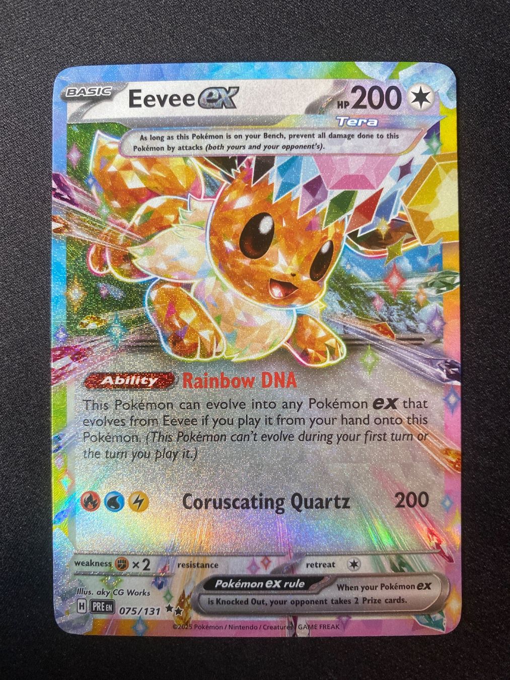 Pokémon Carte collezionabili: Eevee ex 75 - Evoli ex - Prismatic Evolutions - EN – Nuovo (secondo la descrizione) da Hausen AG venduto da Shrade