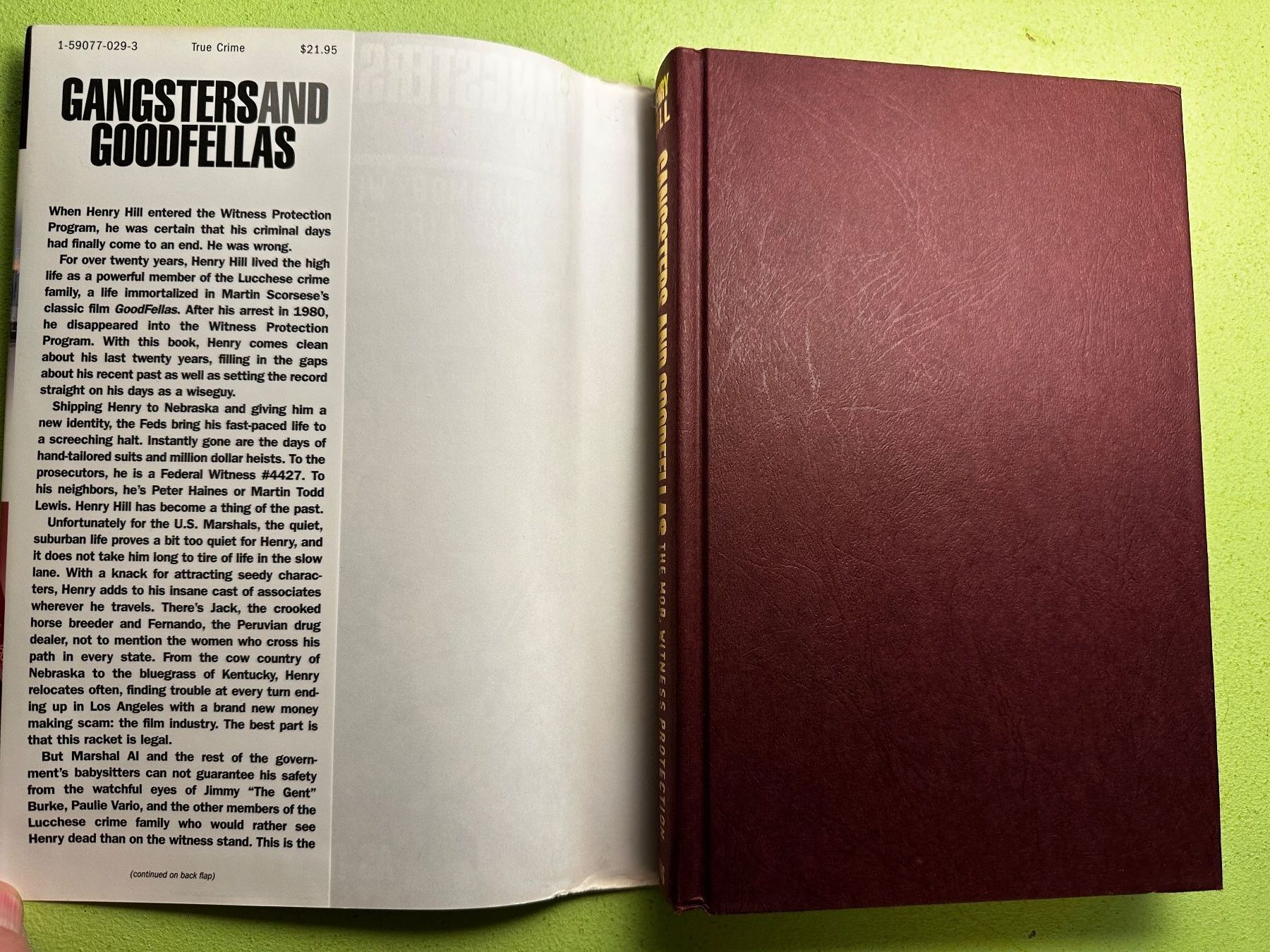 Libri: Henry Hill: Gangsters and Goodfellas. – Usato da Zürich venduto da allp 1
