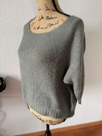 Pullover jadegrün M 3/4 Aermel